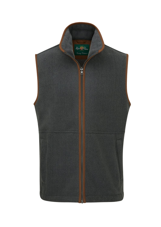 Alan Paine Gun Metal Fleece Gilet