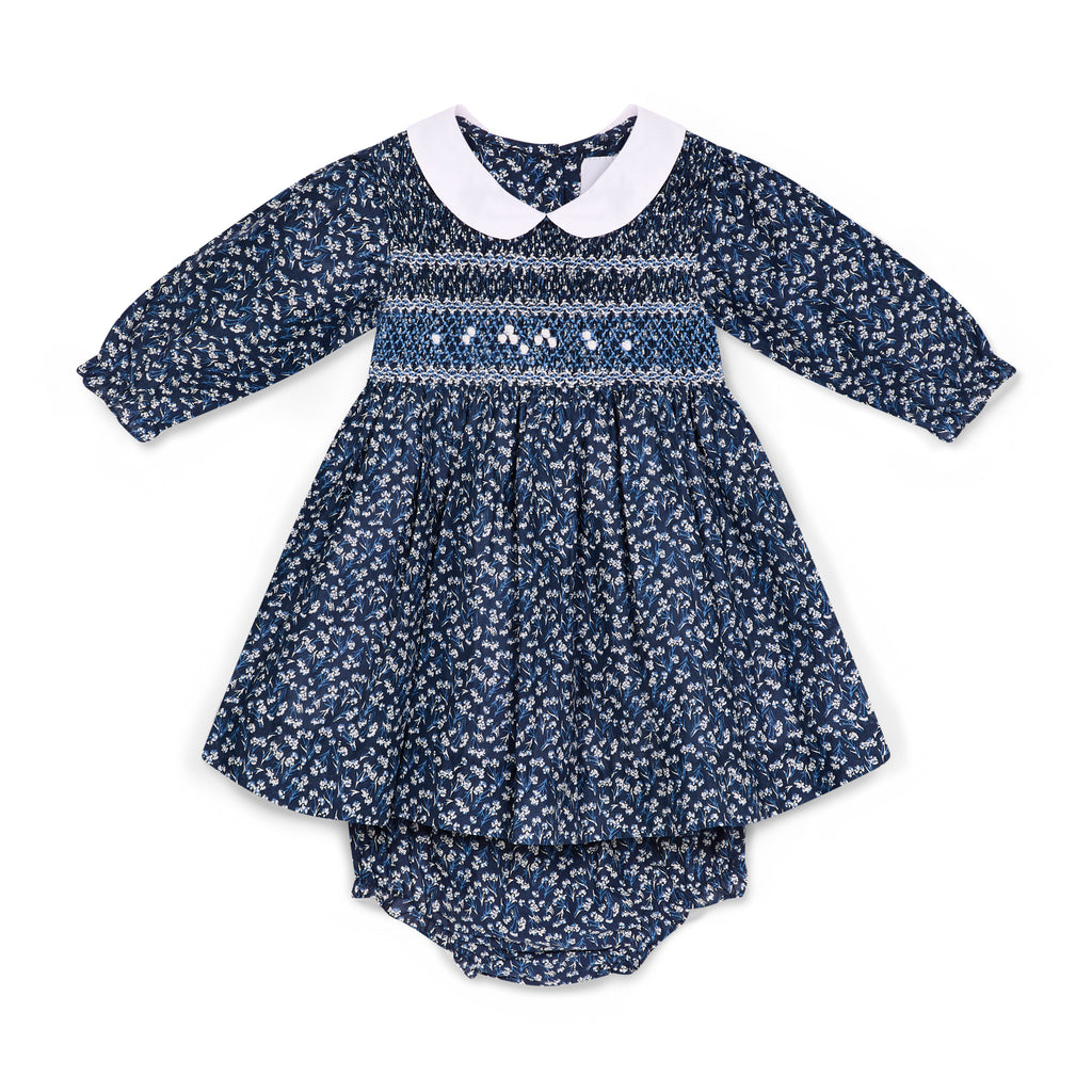 Question Everything Navy and White Dress