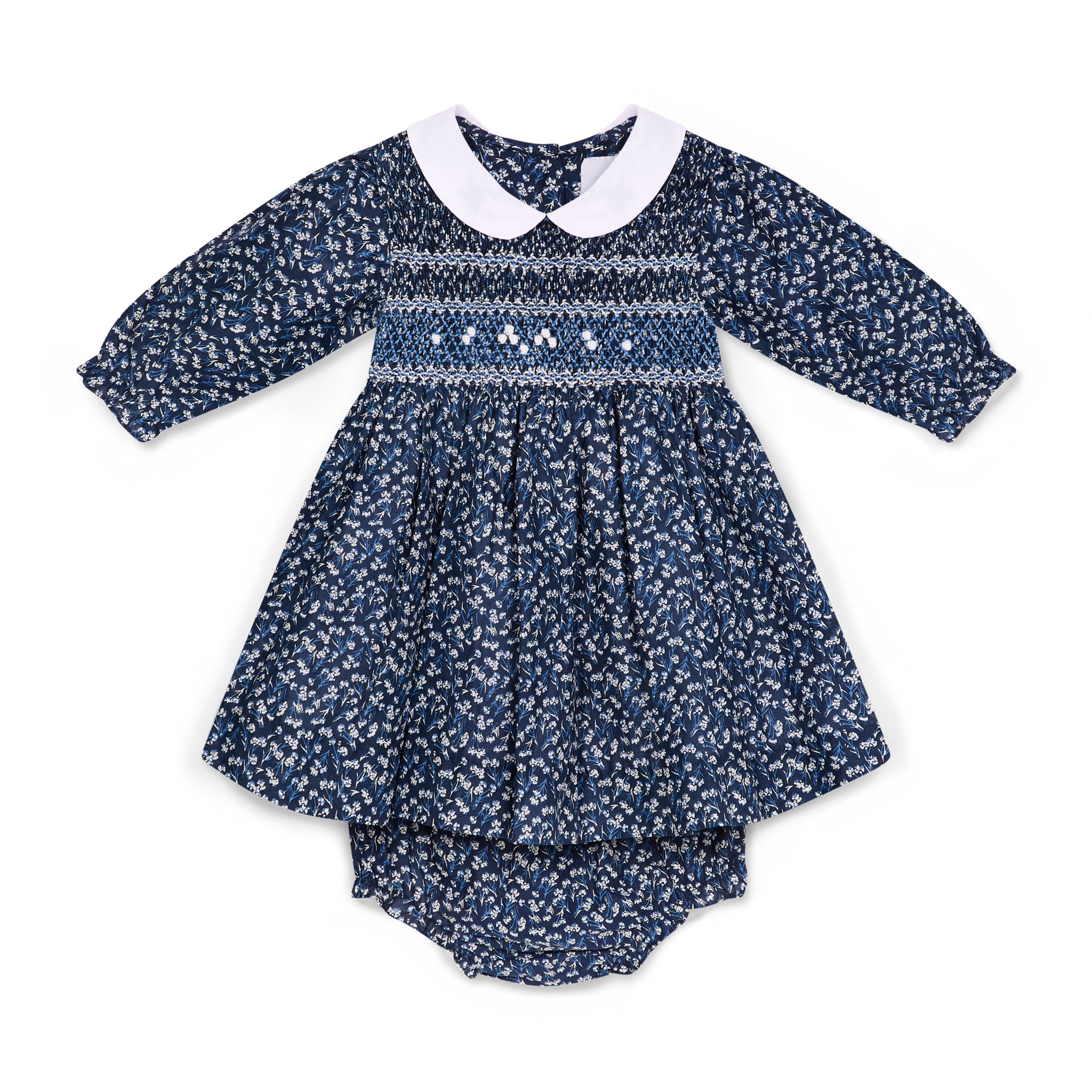 Question Everything Navy and White Dress