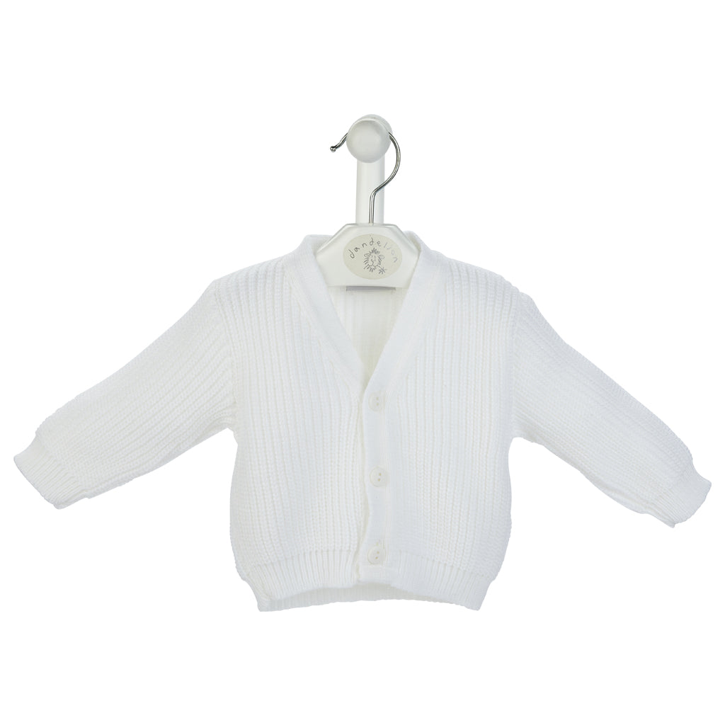 Dandelion White Knitted Cardigan