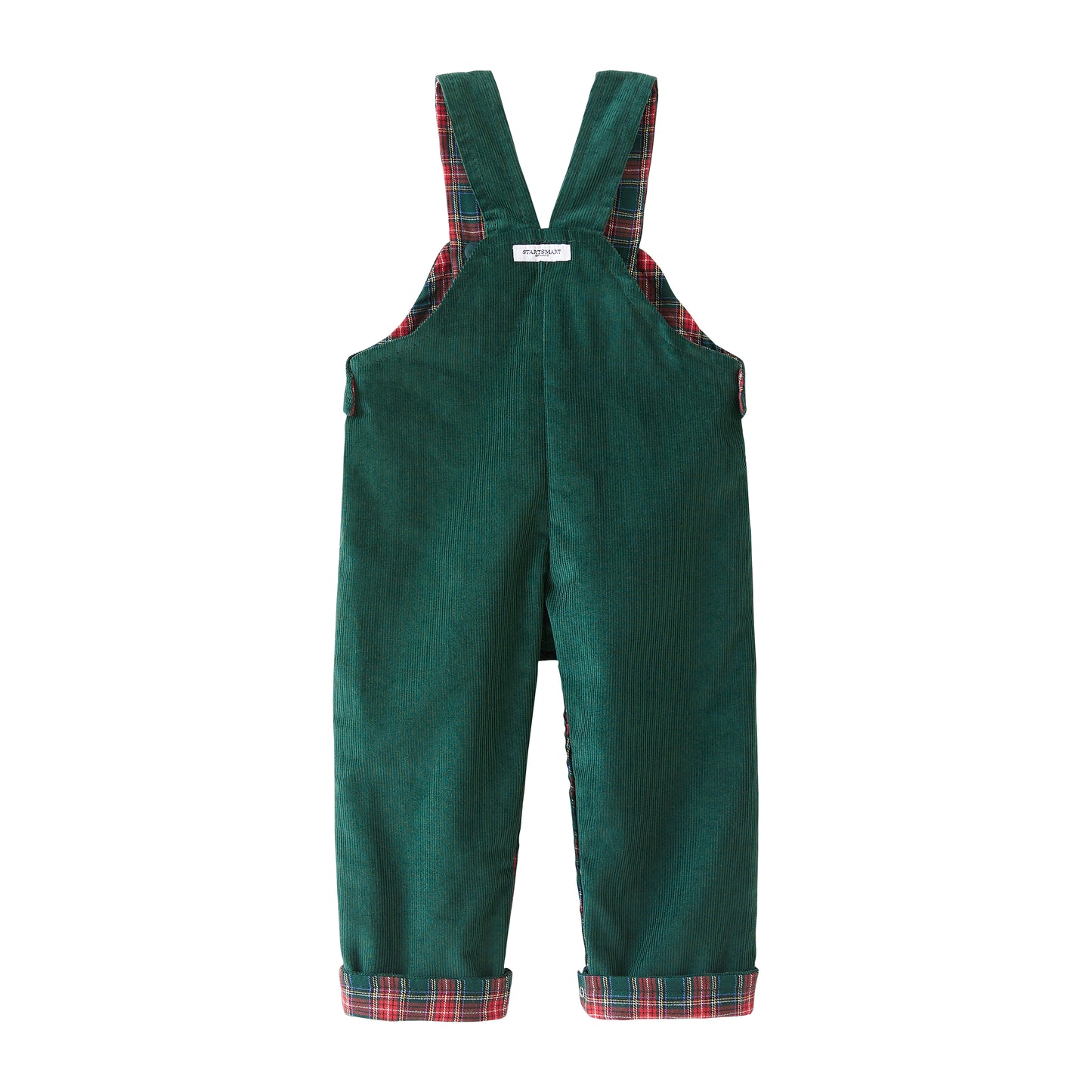 Startsmart Green/Red Check Reversible Dungarees