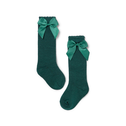 Eleanor Charles Green Bow Socks