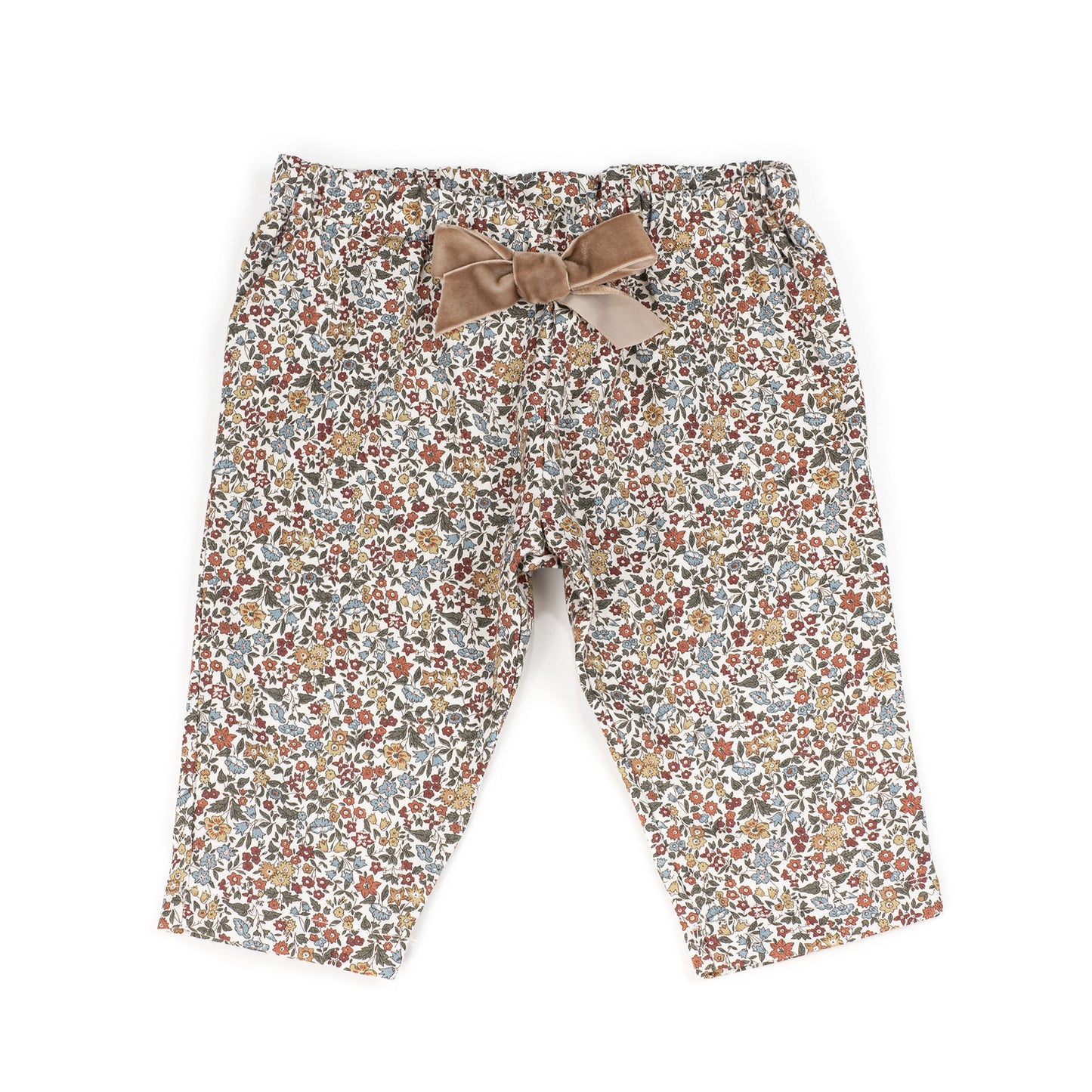 Coccodè Floral Print Trousers with Bow