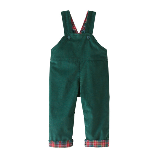 Startsmart Green/Red Check Reversible Dungarees