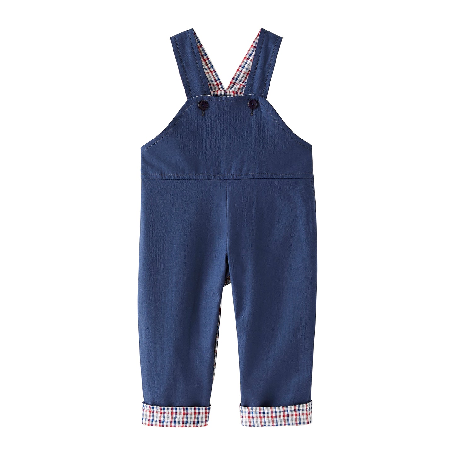 Startsmart Blue Check Reversible Dungarees