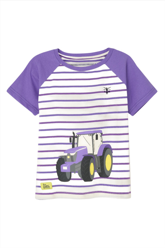Lighthouse Purple Stripe Tractor T-Shirt