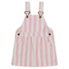 Dotty Dungarees Pink Wide Stripe Dungaree Dress