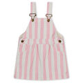 Dotty Dungarees Pink Wide Stripe Dungaree Dress