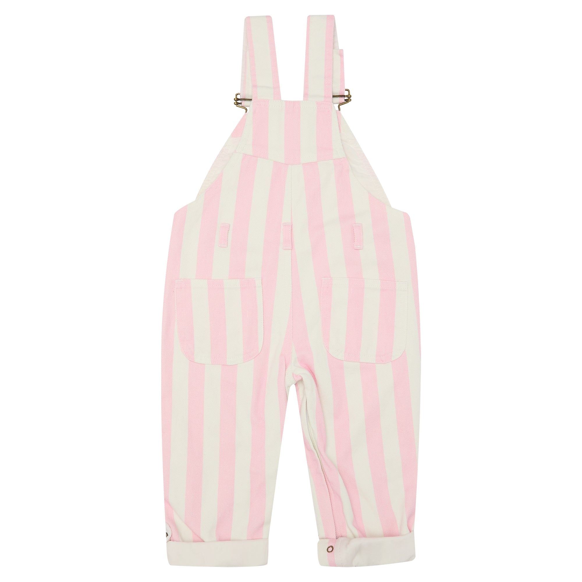 Dotty Dungarees Pink Wide Stripe Dungarees
