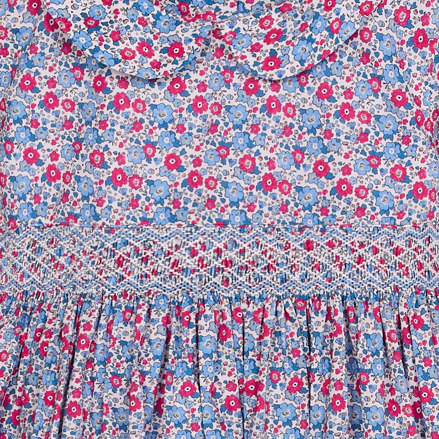 Question Everything Blue and Pink Smock Dress