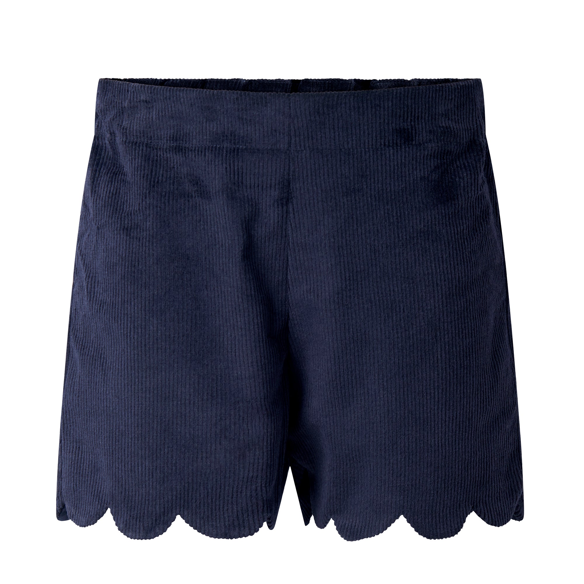 Rachel Riley Navy Cord Scalloped Shorts