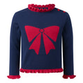 Rachel Riley Navy Bow Jumper