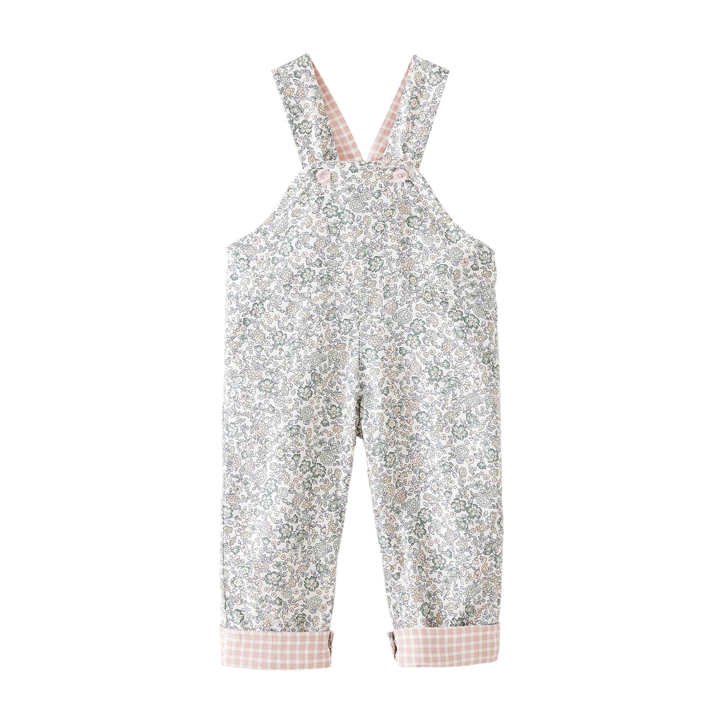 Startsmart Pink Floral/Check Reversible Dungarees