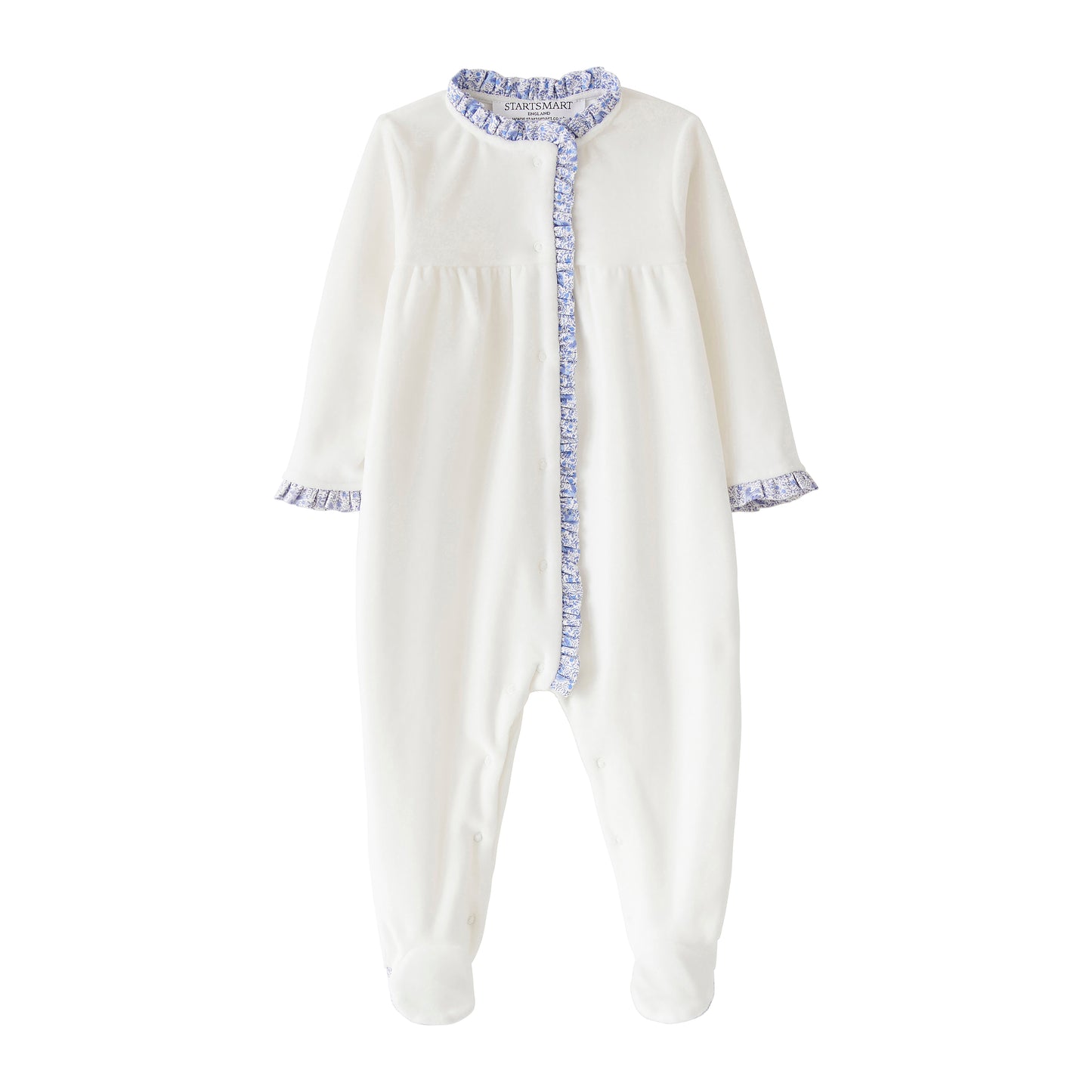 Startsmart Blue Ruffle Sleepsuit