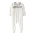 Startsmart Pink/Green/Blue Floral Smocked Sleepsuit