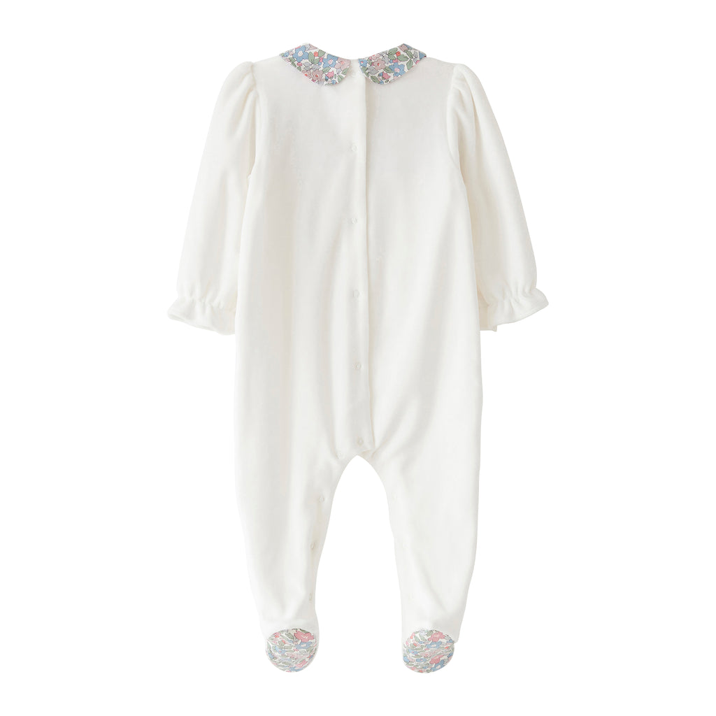 Startsmart Pink/Green/Blue Floral Smocked Sleepsuit