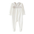 Startsmart Pink/Green Pastel Floral Smocked Sleepsuit
