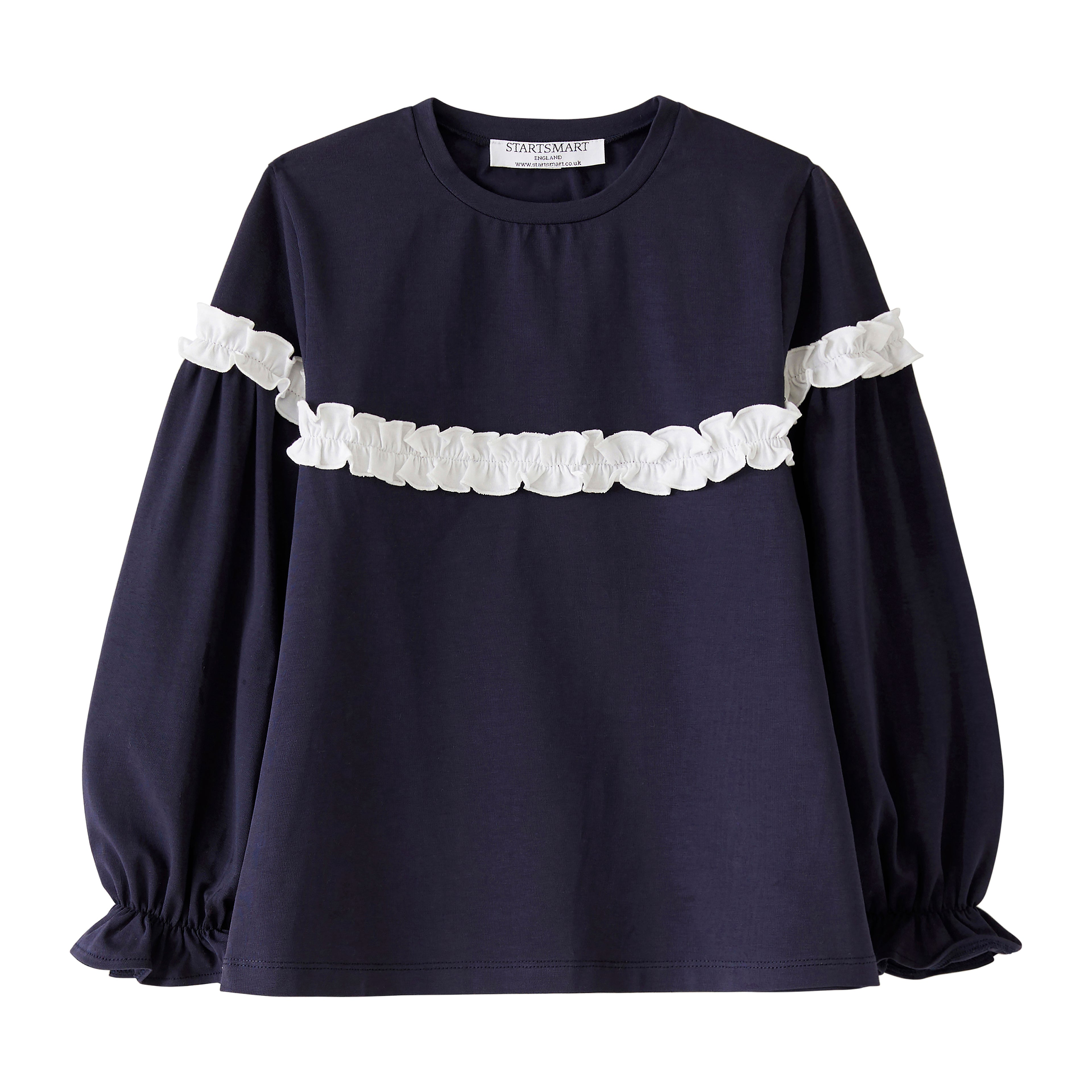 Startsmart Navy Ruffle Top