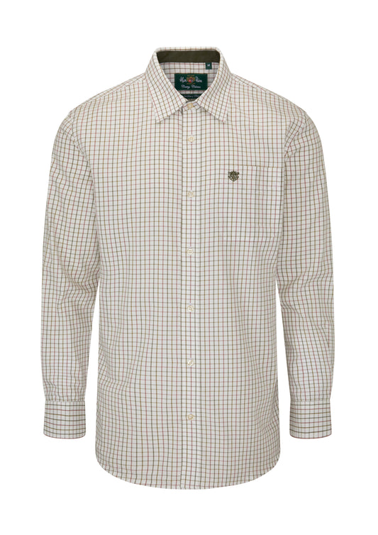 Alan Paine Olive & Red Check Shirt