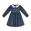 Question Everything Navy and White Dress