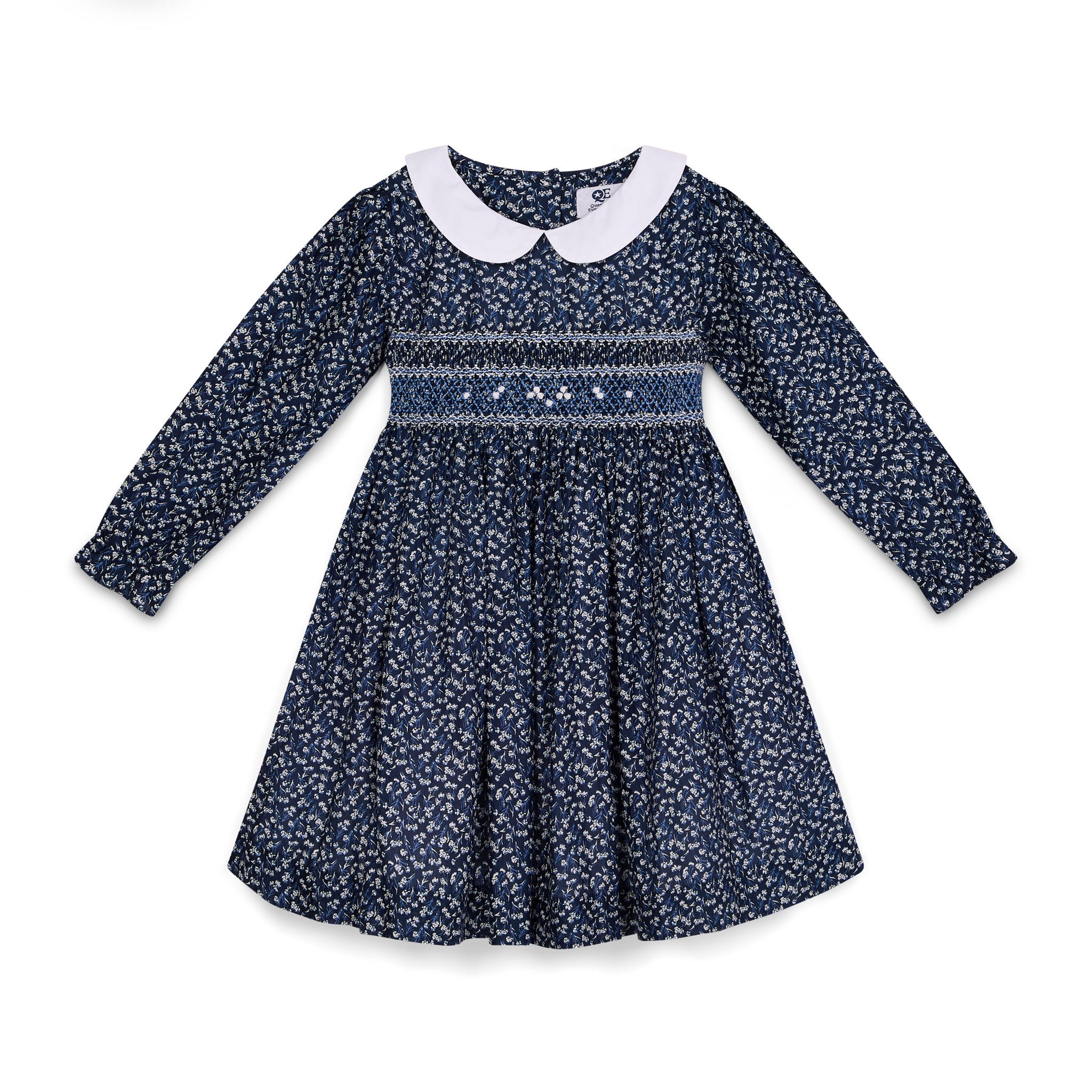 Question Everything Navy and White Dress