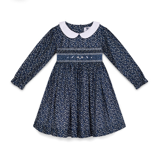 Question Everything Navy and White Dress