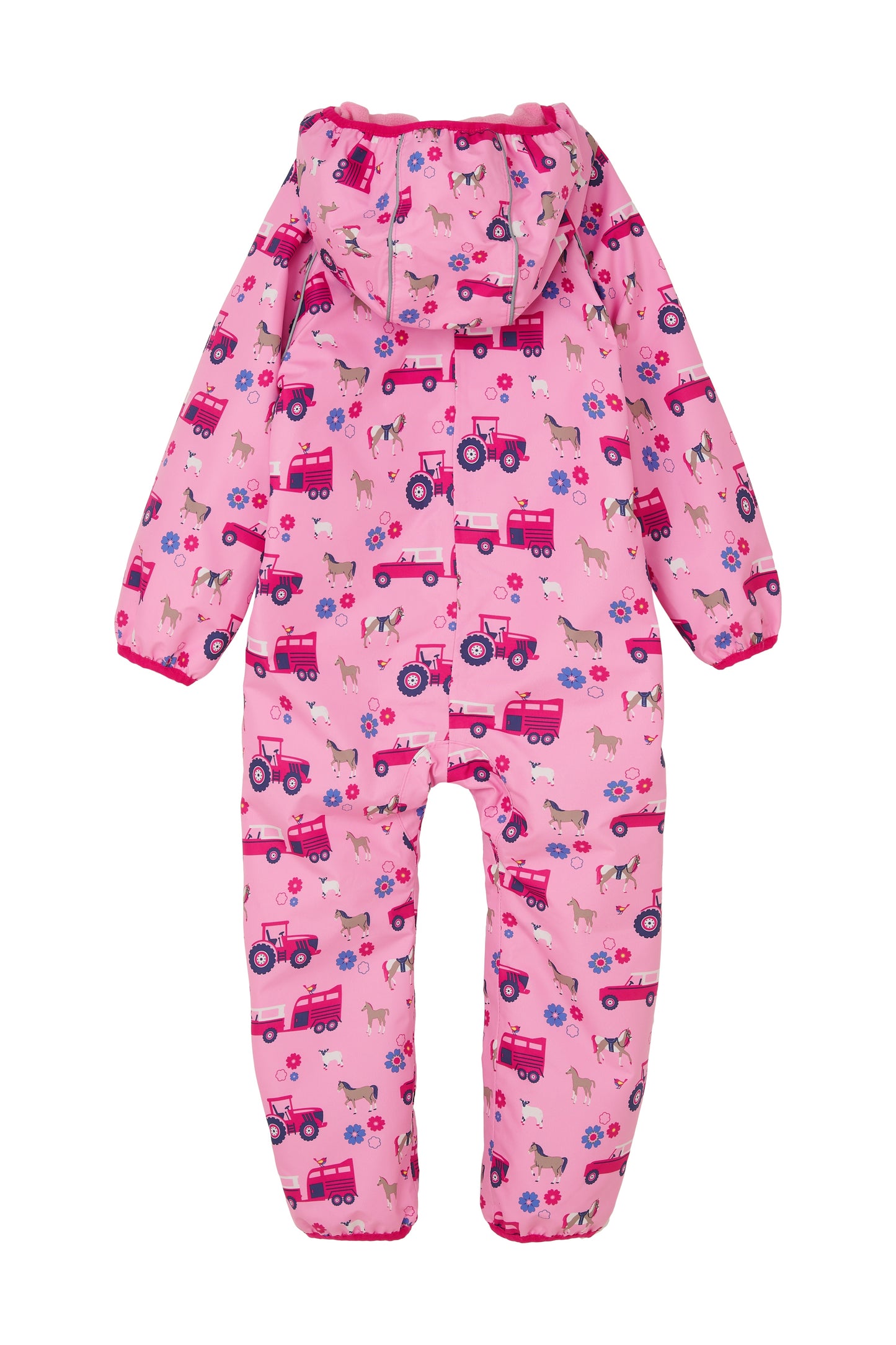 Lighthouse Pink Tractor Puddlesuit