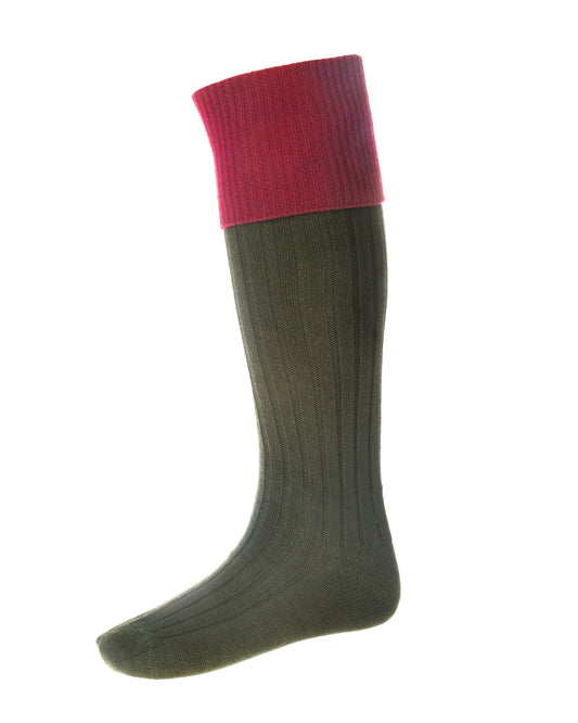 House of Cheviot Spruce/Brick Red Shooting Socks