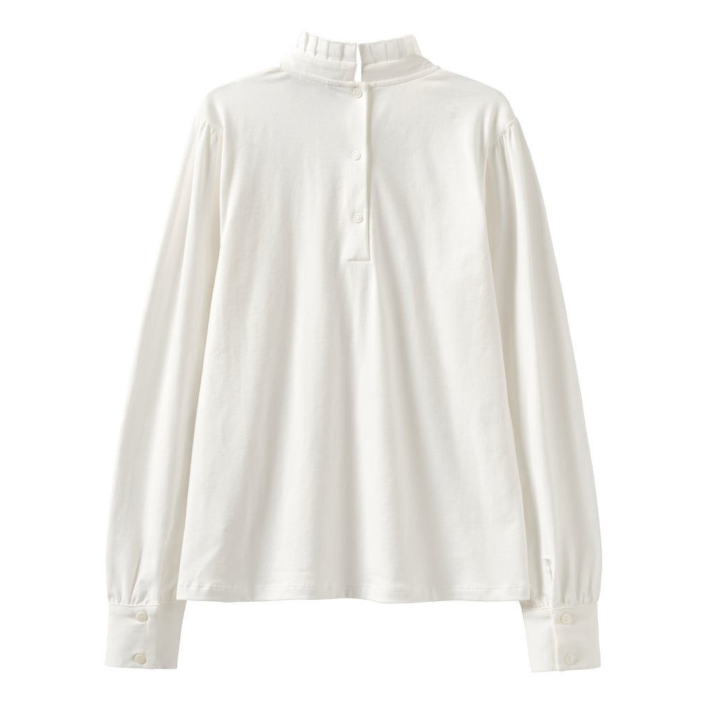 Startsmart Ecru Ruffle Collar Blouse