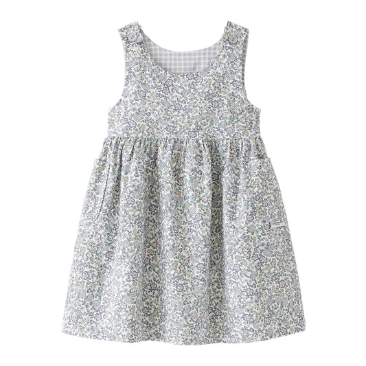 Startsmart Lilac Floral/Check Reversible Pinafore