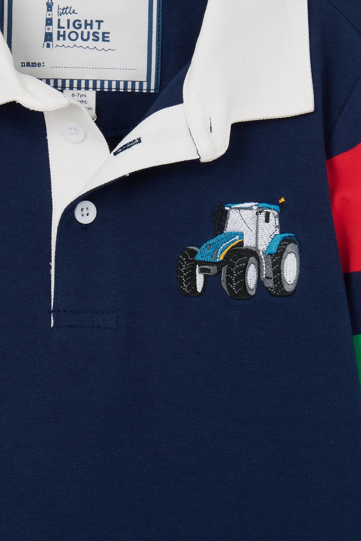 Lighthouse Blue Tractor Rugby Shirt