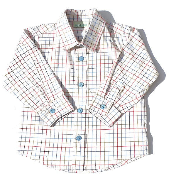 Ruth Lednik Red, Blue and Olive Check Shirt