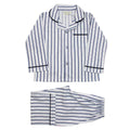 Powell Craft Navy Striped Pyjamas