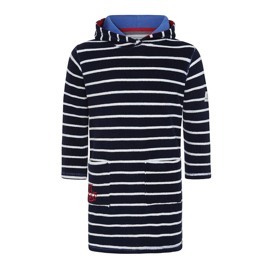 Lazy Jacks Navy and White Towelling Beach Top