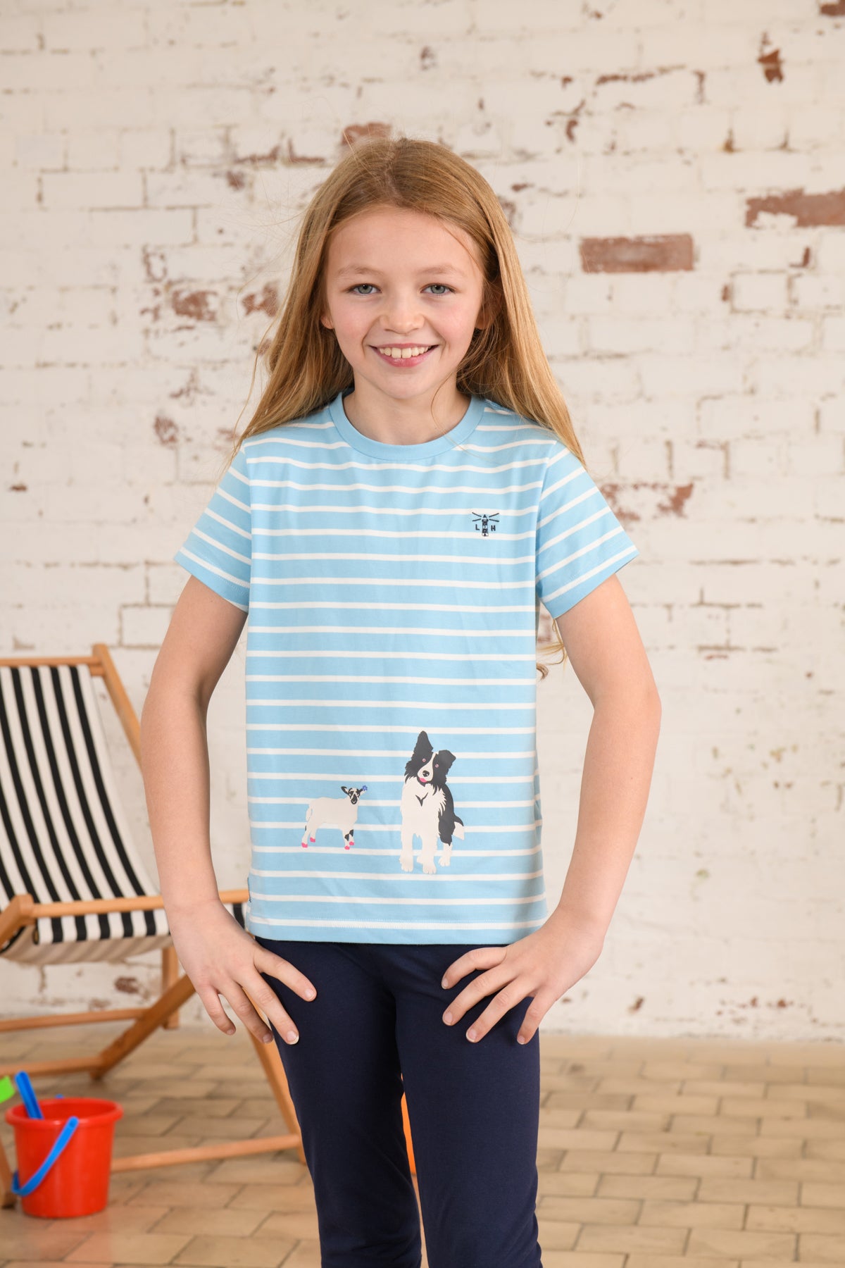 Lighthouse Blue Sheepdog and Lamb T-Shirt