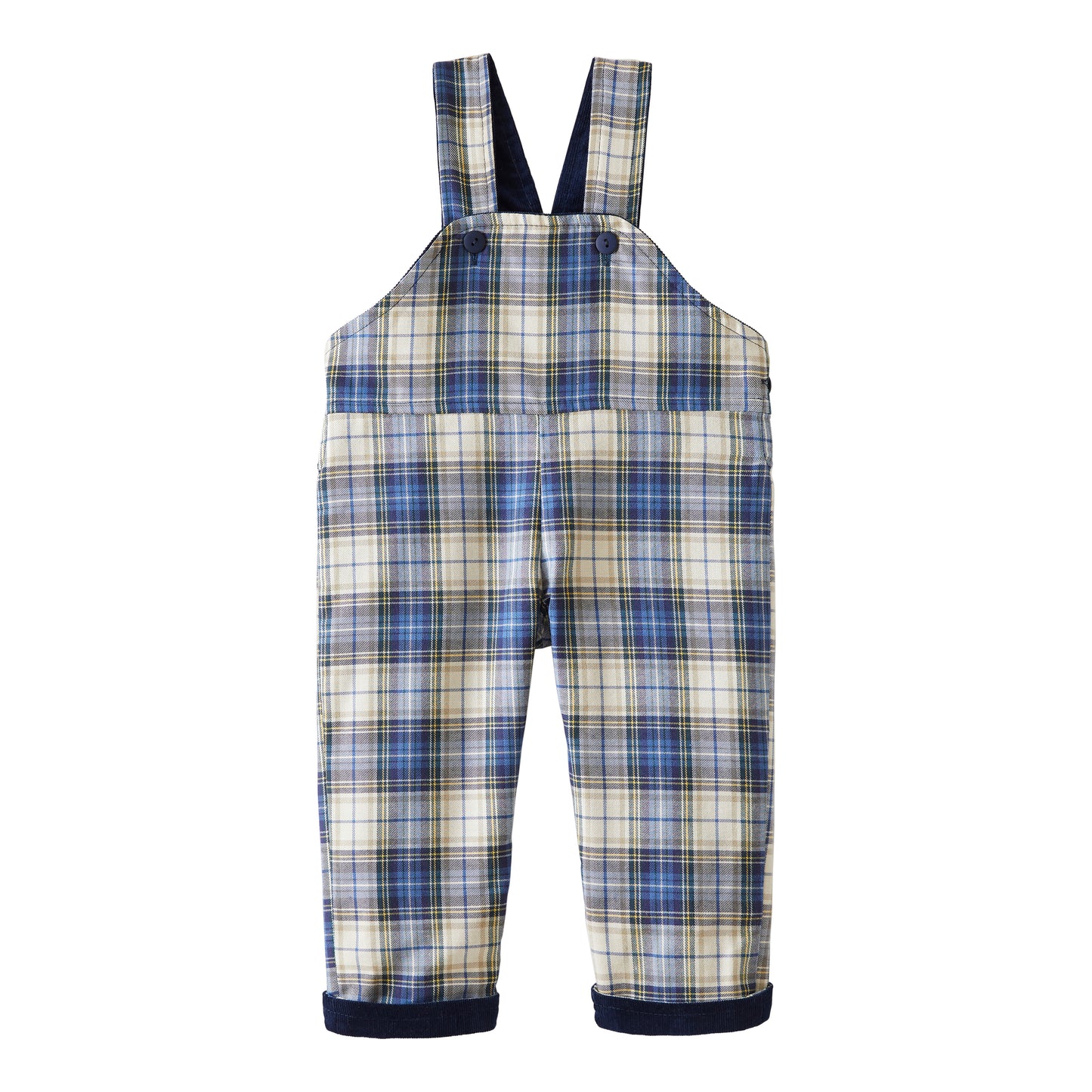 Startsmart Blue Check Reversible Dungarees