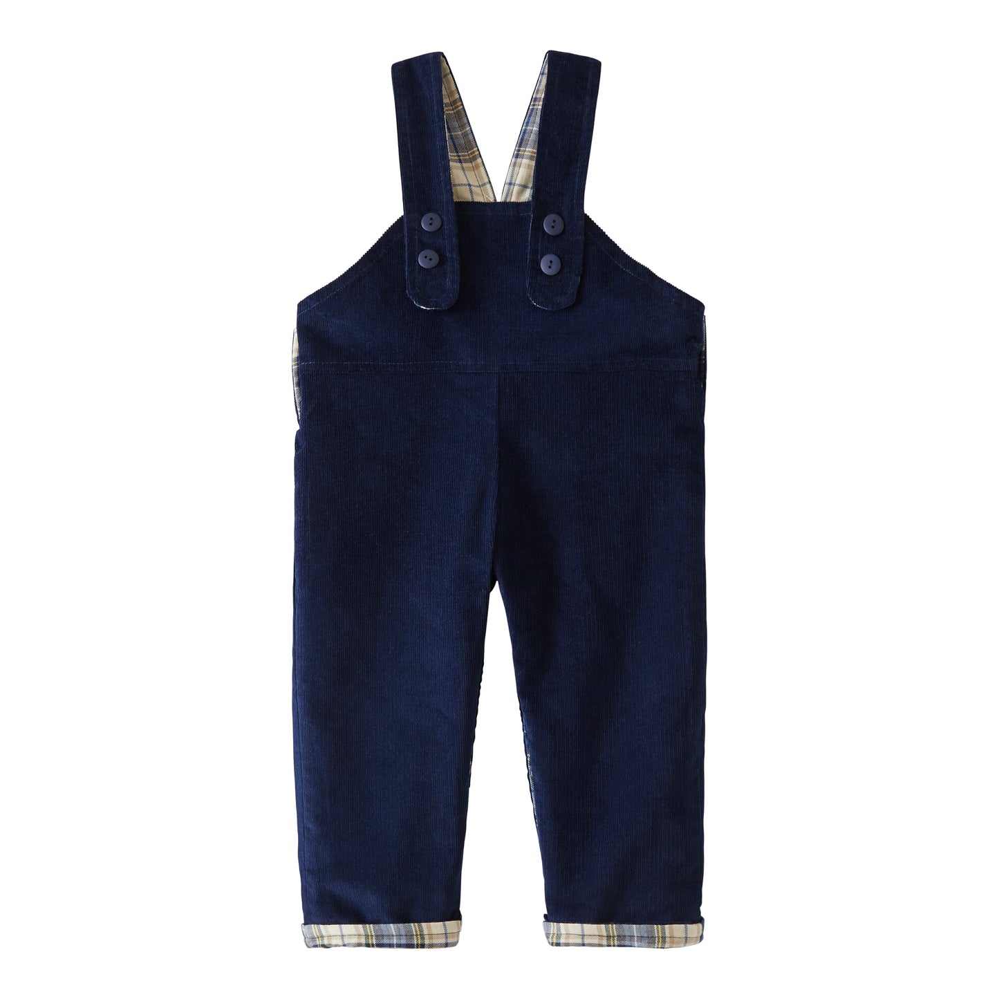 Startsmart Blue Check Reversible Dungarees