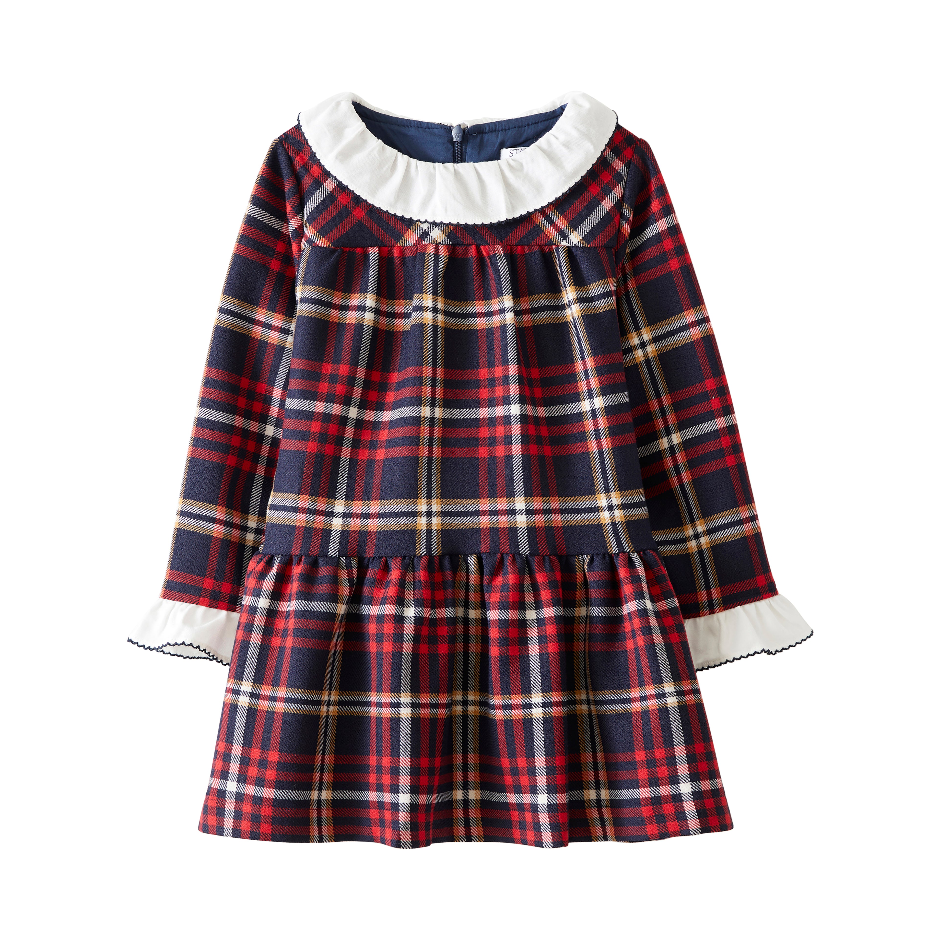 Startsmart Navy Tartan Drop Waist Dress