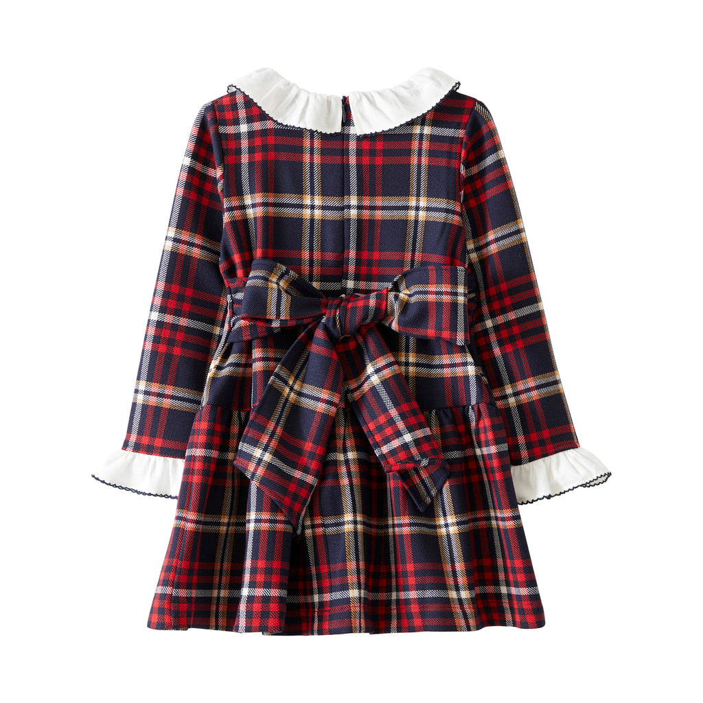 Startsmart Navy Tartan Drop Waist Dress