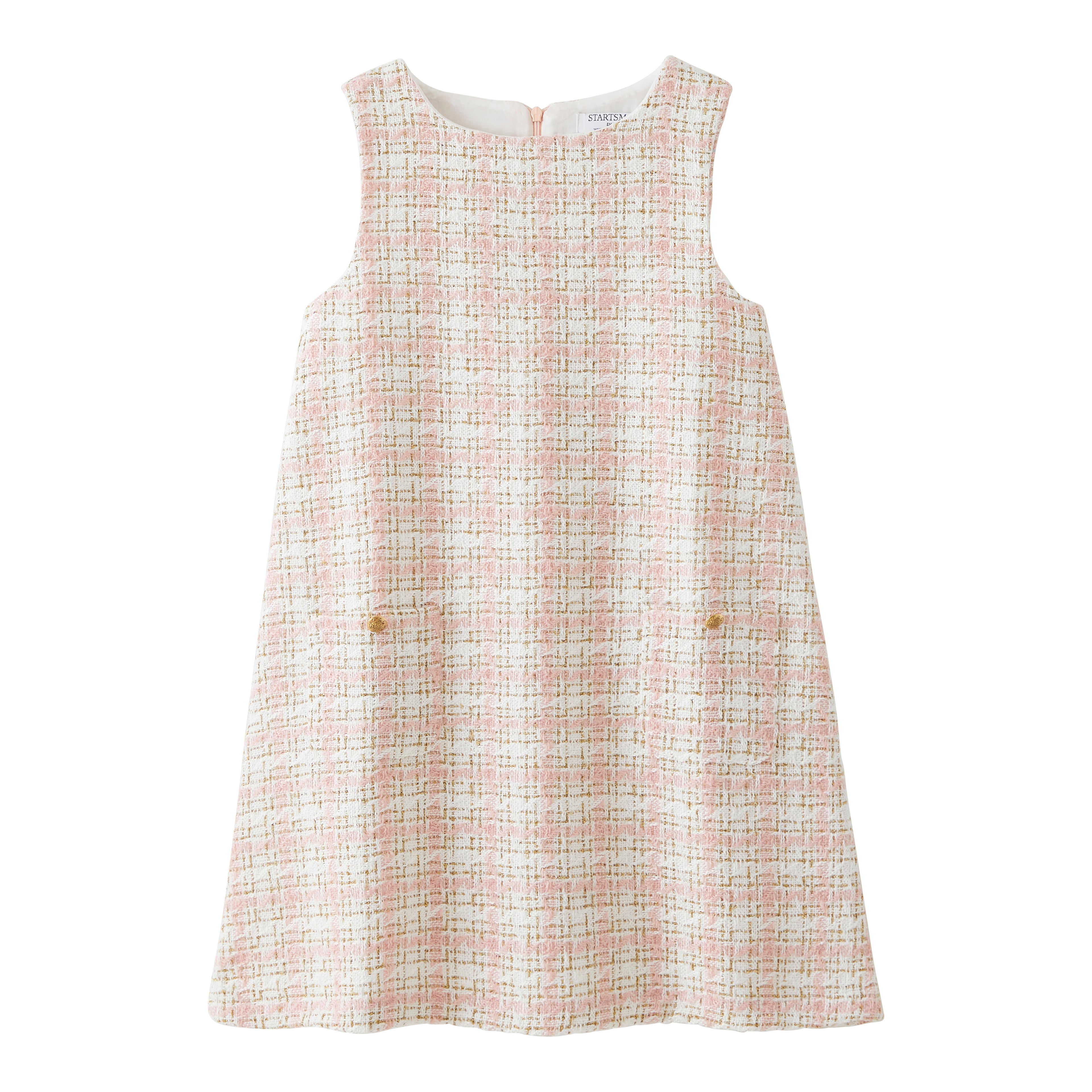 pink check pinafore dress Smocked Check Pinafore Dress