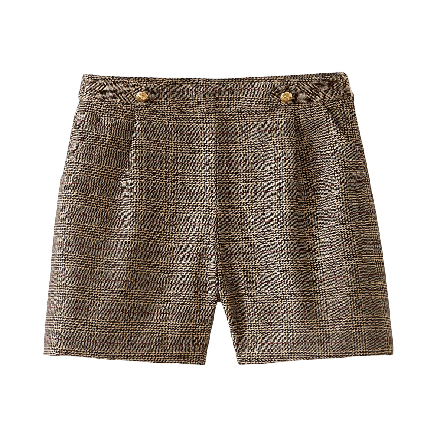 Startsmart Brown Check Shorts