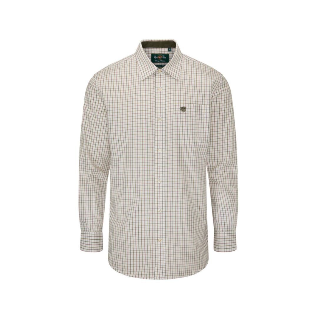 Alan Paine Olive & Red Check Shirt