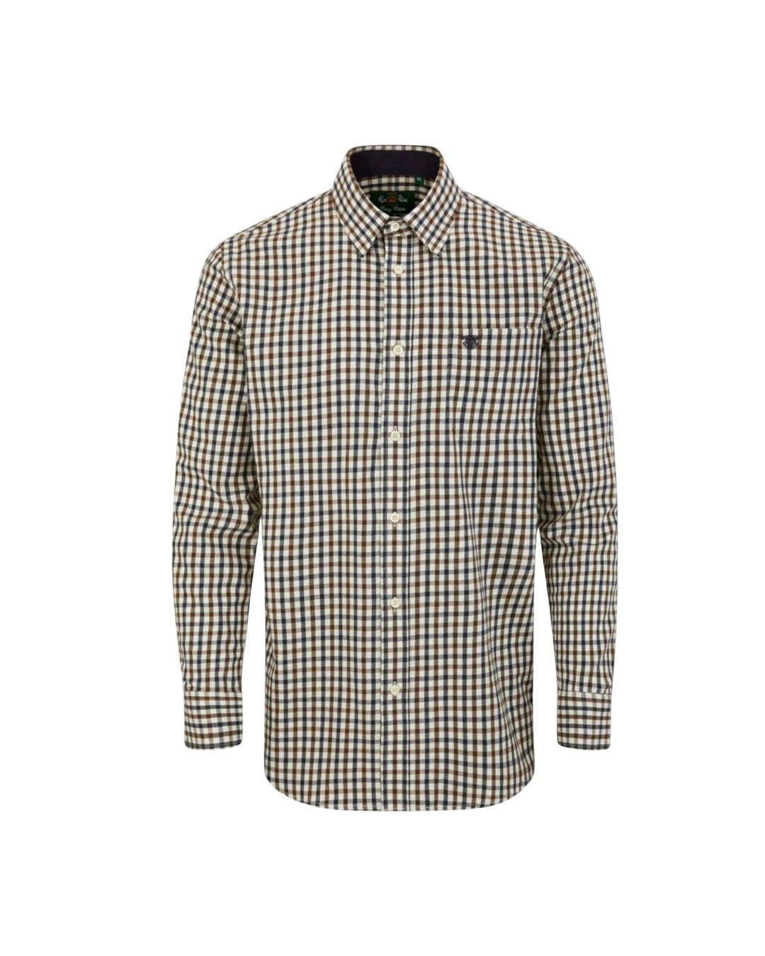 Alan Paine Navy & Brown Check Shirt