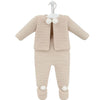 Dandelion Taupe Pom Pom Knitted Set