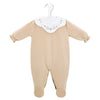 Dandelion Taupe Flower Collar Sleepsuit