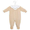 Dandelion Taupe Flower Collar Sleepsuit