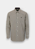 Alan Paine Navy & Brown Check Shirt
