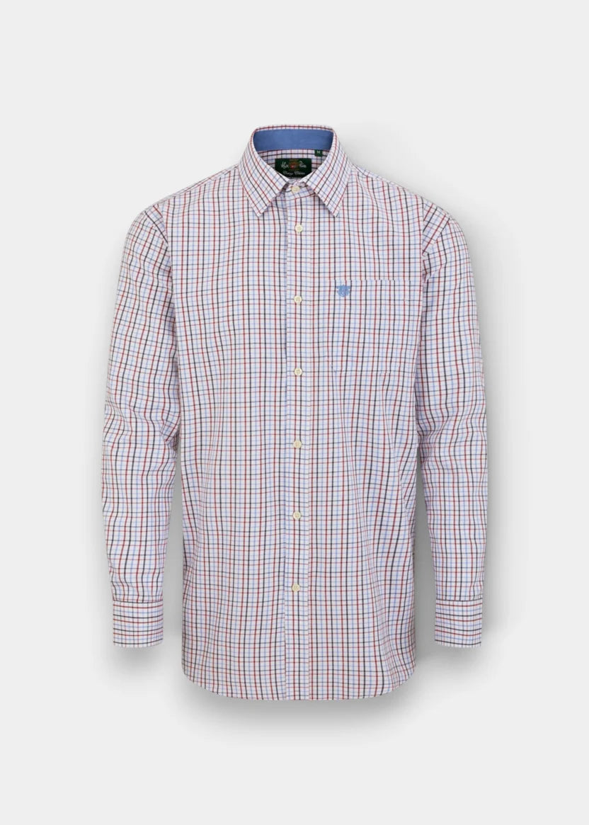 Alan Paine Red, Blue & Navy Check Shirt