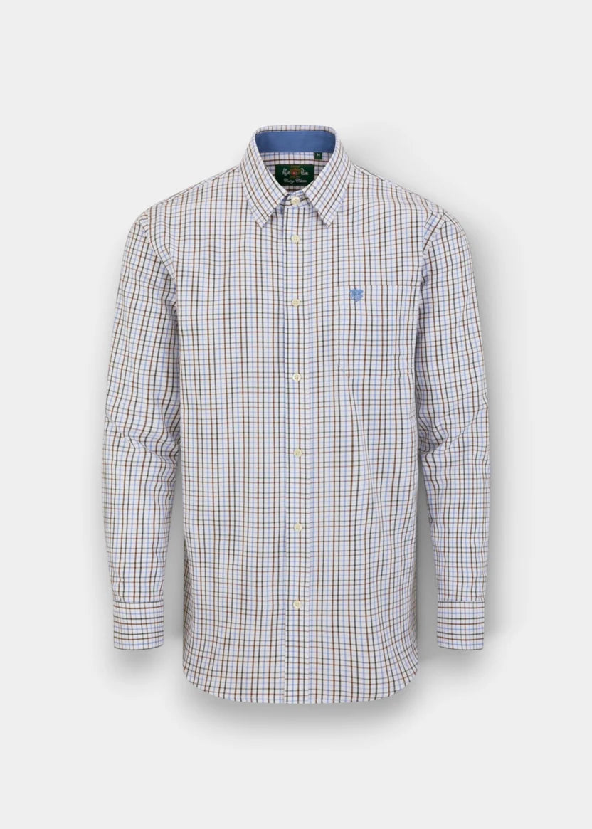 Alan Paine Green, Blue & Brown Check Shirt