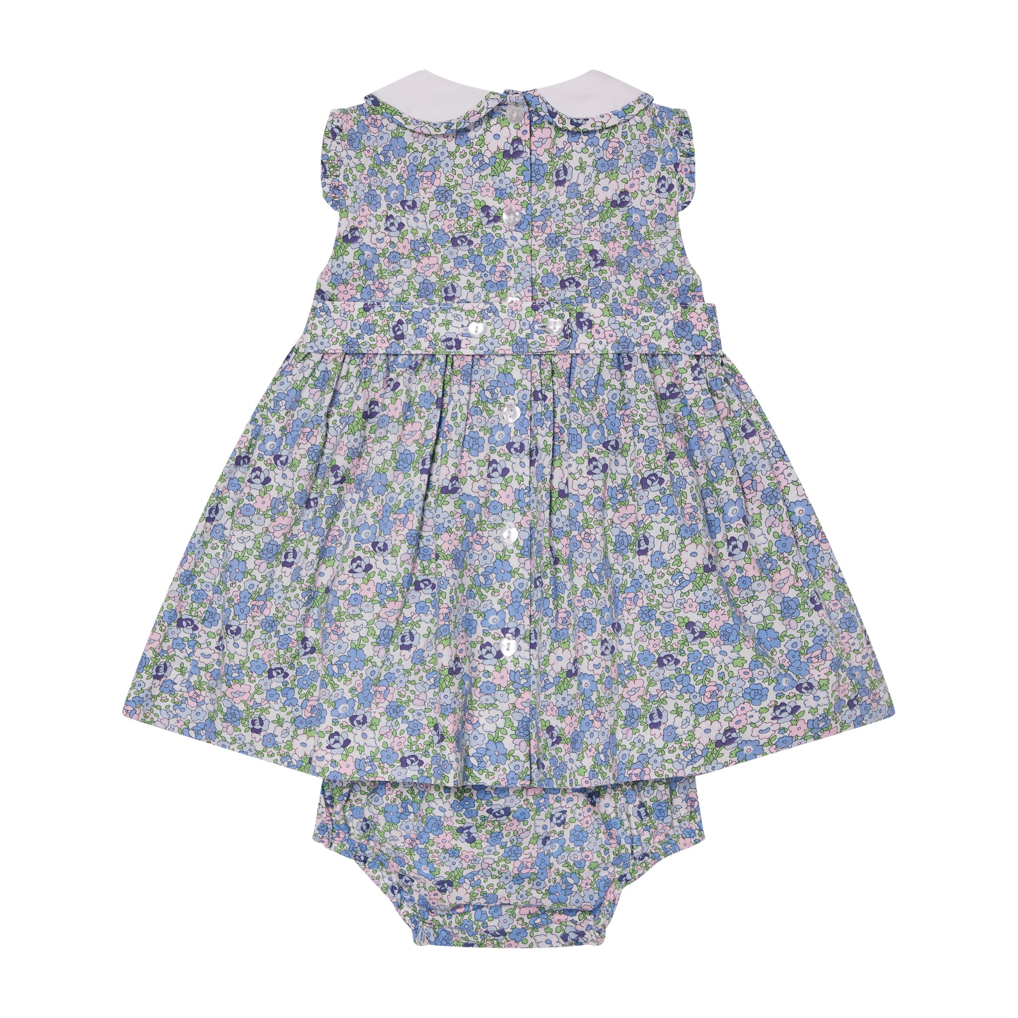 Question Everything Blue Floral Smock Dress